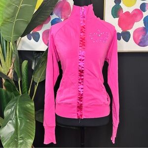 Y2K Self Esteem Zip-Front Fitted Jacket with Embellishment